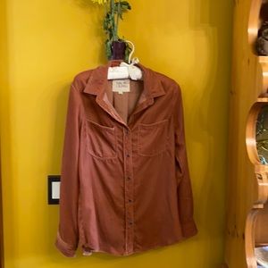 Light brown velvet shirt